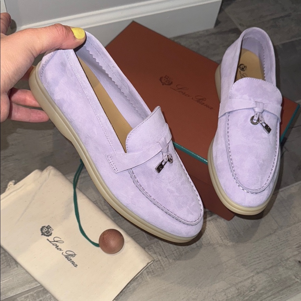 Loro Piana Lavender Loafers